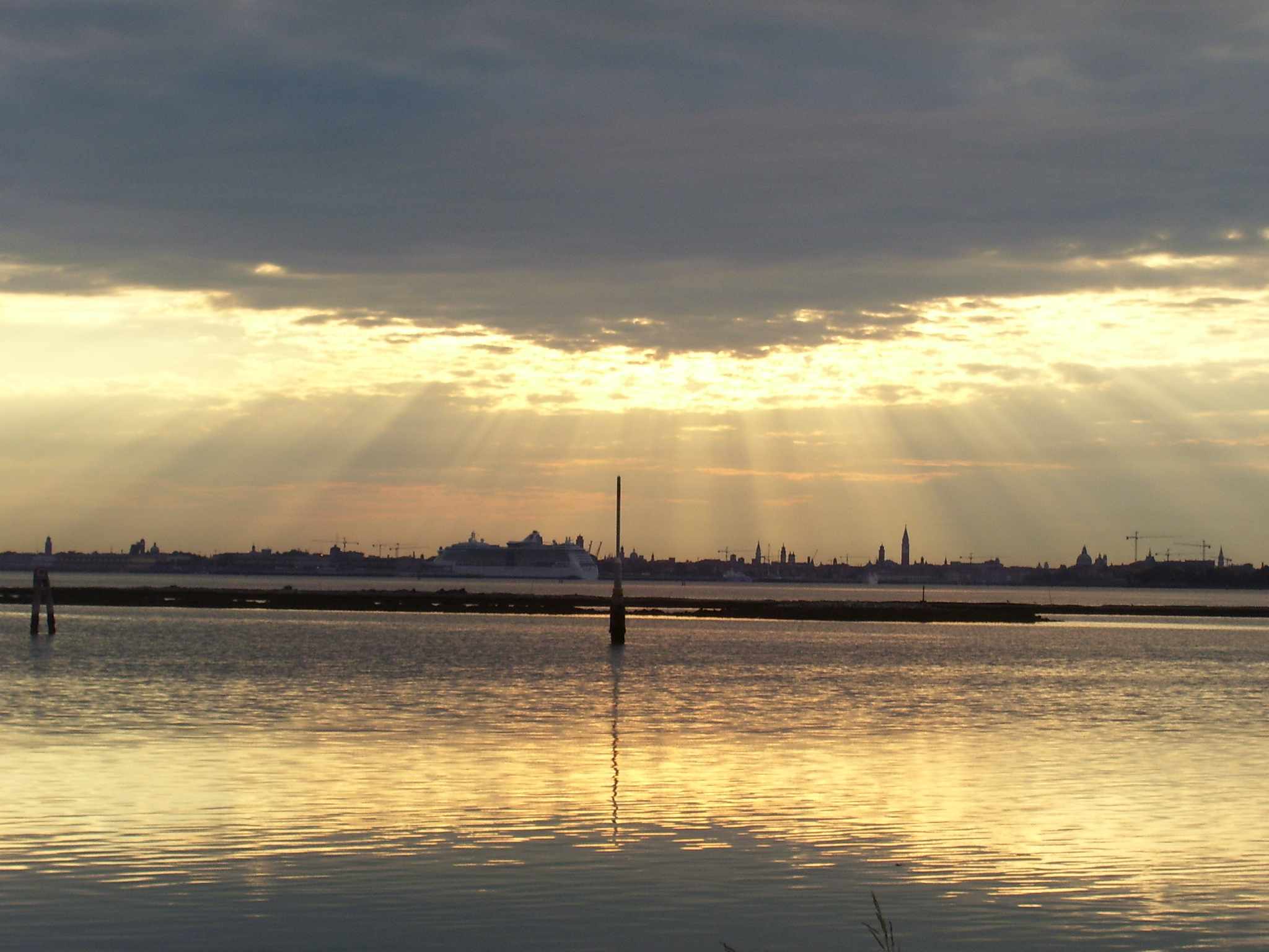 Sunrise view from Fusina Camping